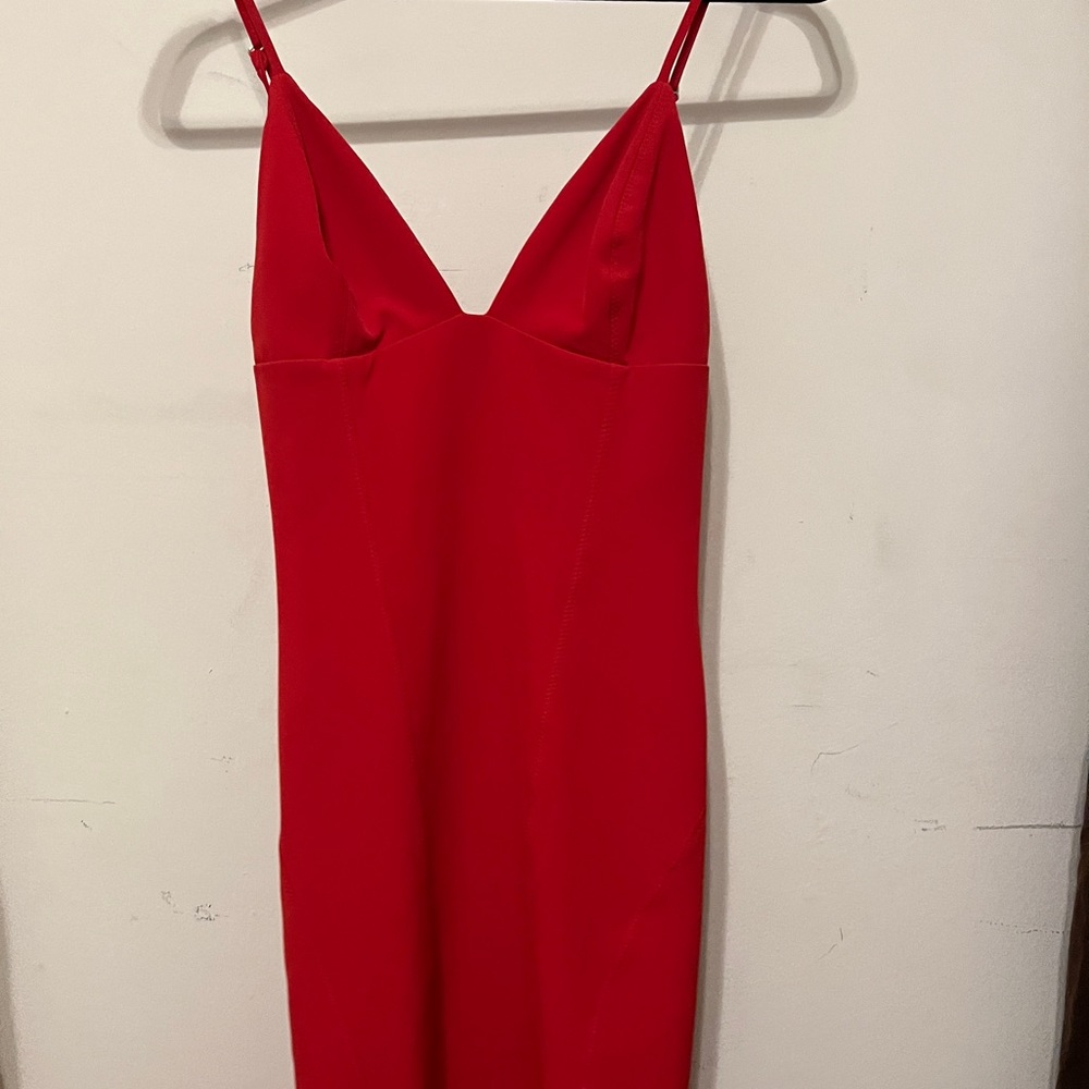 Red body on dress